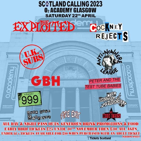 Scotland Calling 2023 featuring The Exploited